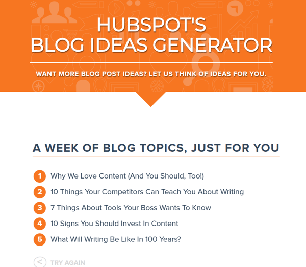 Hubspot Blog Idea Generator