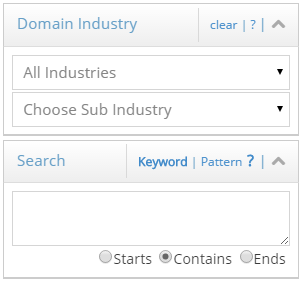 domcop industry or keyword search